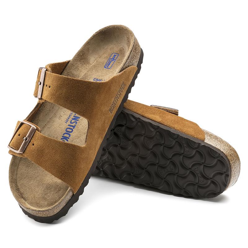 Arizona Birkenstock Soft Footbed Semisove Damske Hnede | SK 28AHK